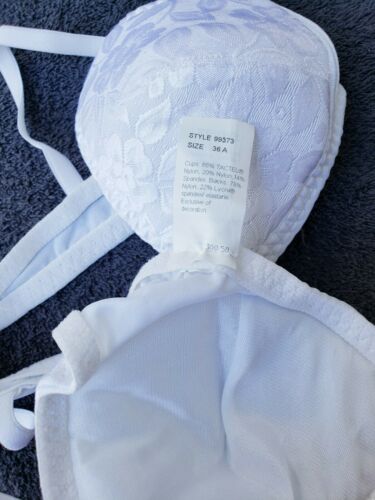 New NWT Vintage Maidenform Letter Perfect 7218 Bra White Size 34C